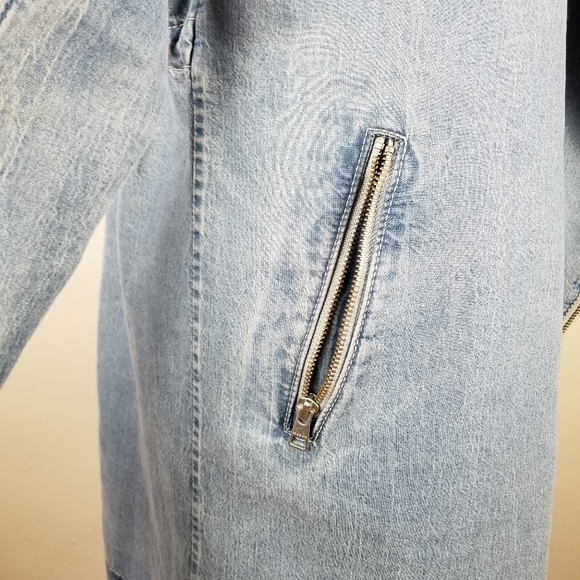 SOIA & KYO Stefie Denim Jacket w/Draped Collar-S - Picture 5 of 11